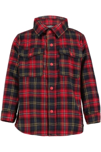 4President blouse Karlos tangerine tango geruit